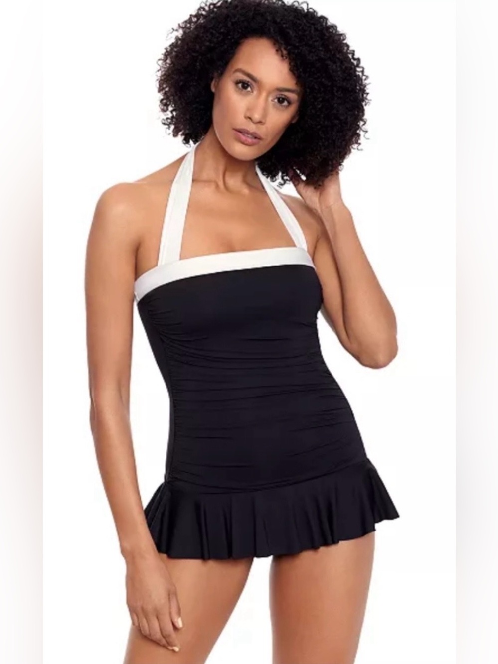 Ralph Lauren Bel Air Shirred Skirted One Piece Swimsuit Swim dress NWT - Picture 3 of 7